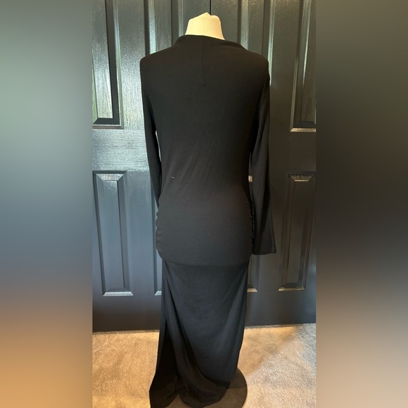 Stateside Black Sheath Dress Long Sleeve Crew Neck - Picture 4 of 6